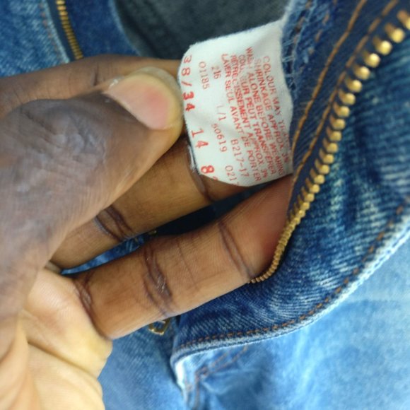 Classic Straight Leg jean Vintage Levis 619 Highrise perfectly Aged denim size14 - Picture 7 of 11